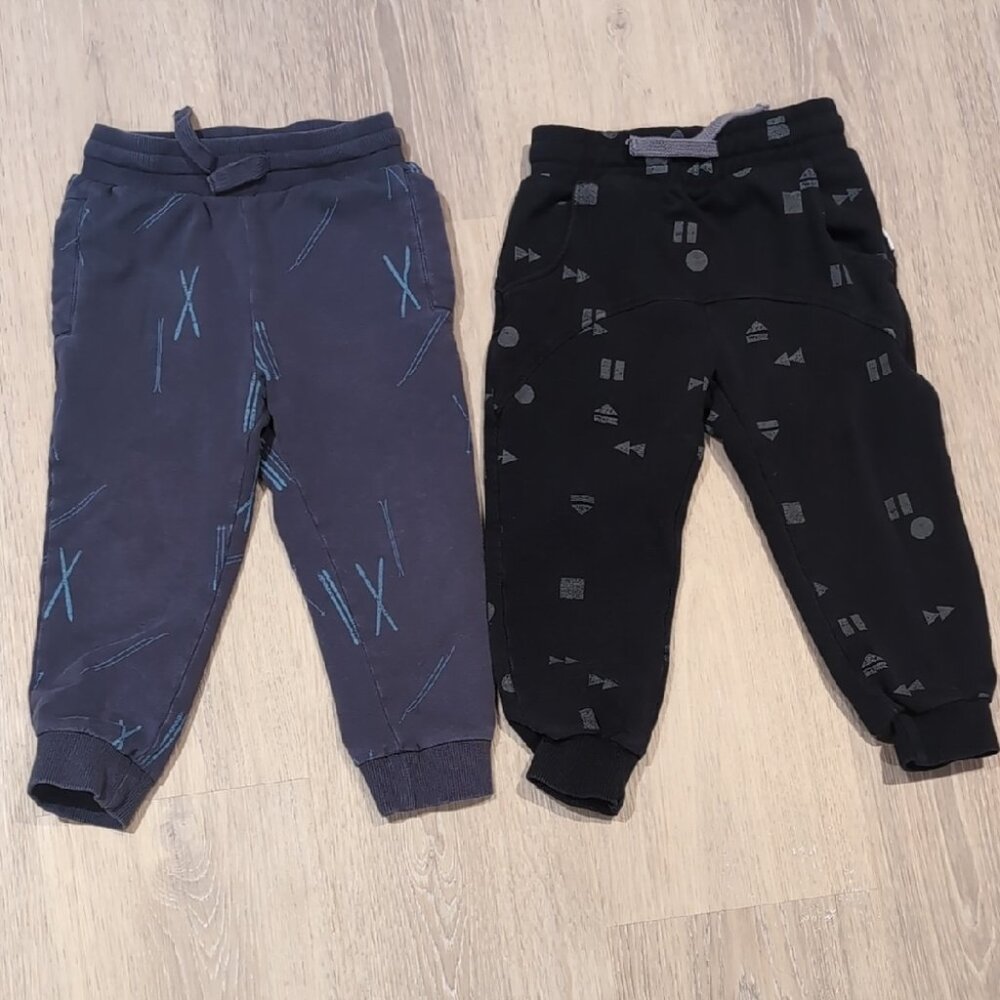 Miles The Label Bundle Of 2 Jogger Pants - Black and Gray
